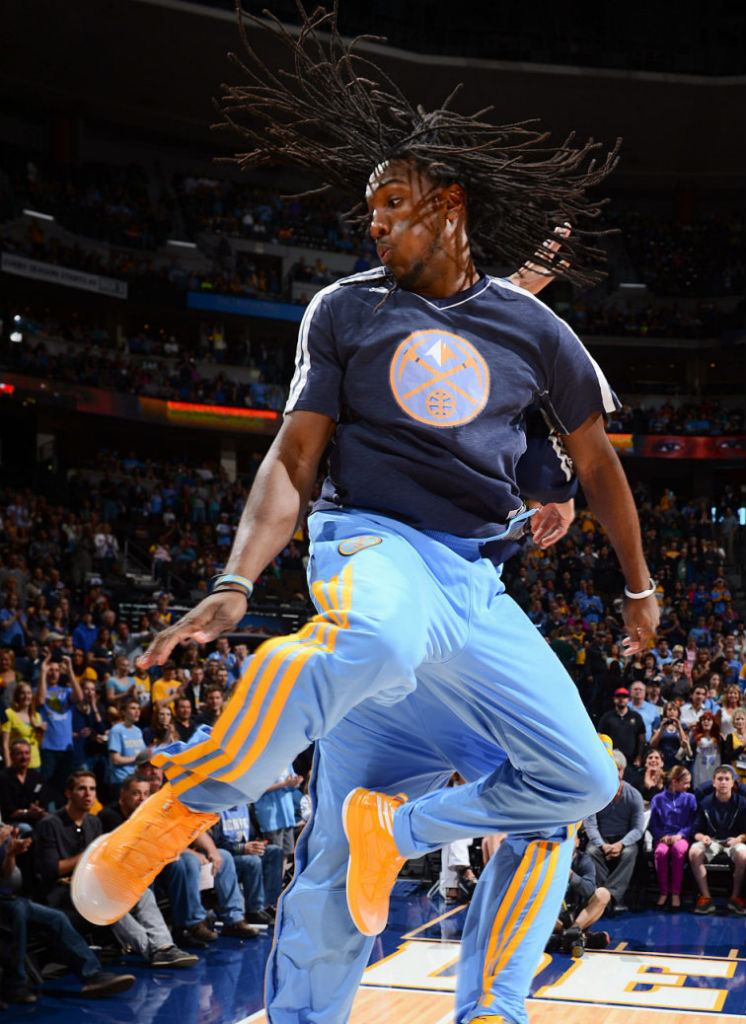 Kenneth Faried wearing adidas Crazy Fast Yellow White