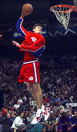 Brent Barry wearing the Nike Air Zoom Flight 95