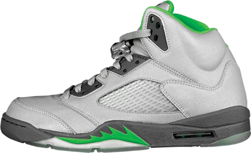 orange and green jordan 5