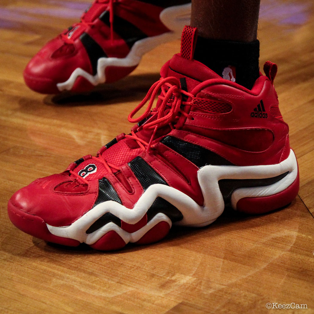 SoleWatch // Up Close At Barclays for Nets vs Clippers - Antawn Jamison wearing adidas Crazy 8