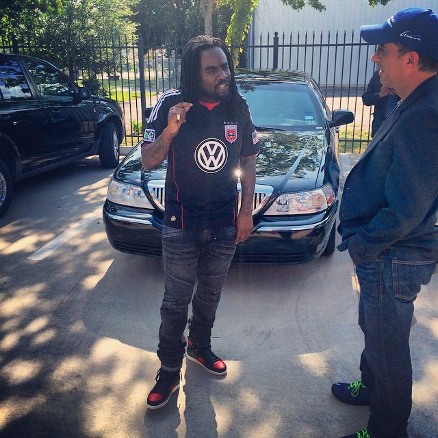 Wale wearing Yves Saint Laurent 10H Bred