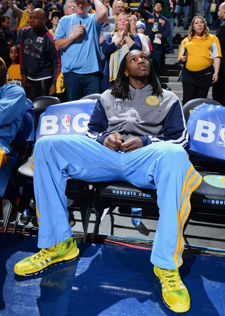 Kenneth Faried wearing adidas Crazyquick Electricity