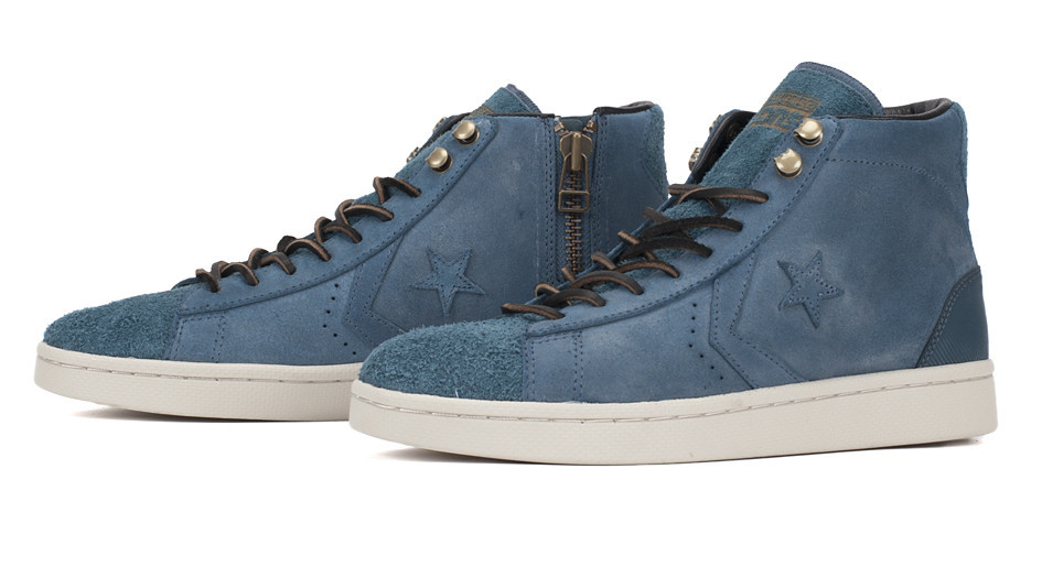 Converse First String Pro Leather Zip in Orion Blue
