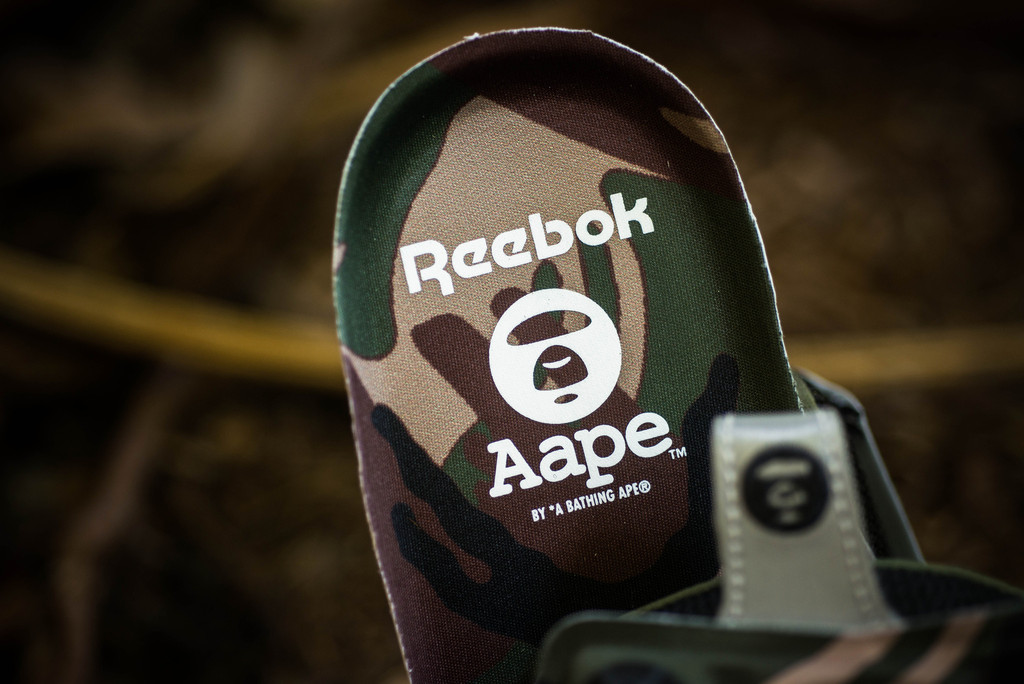 aape by a bathing ape x reebok pump fury sockliner