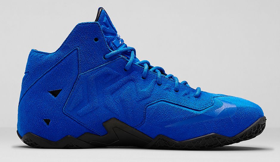 Nike LeBron 11 EXT Blue Suede Medial