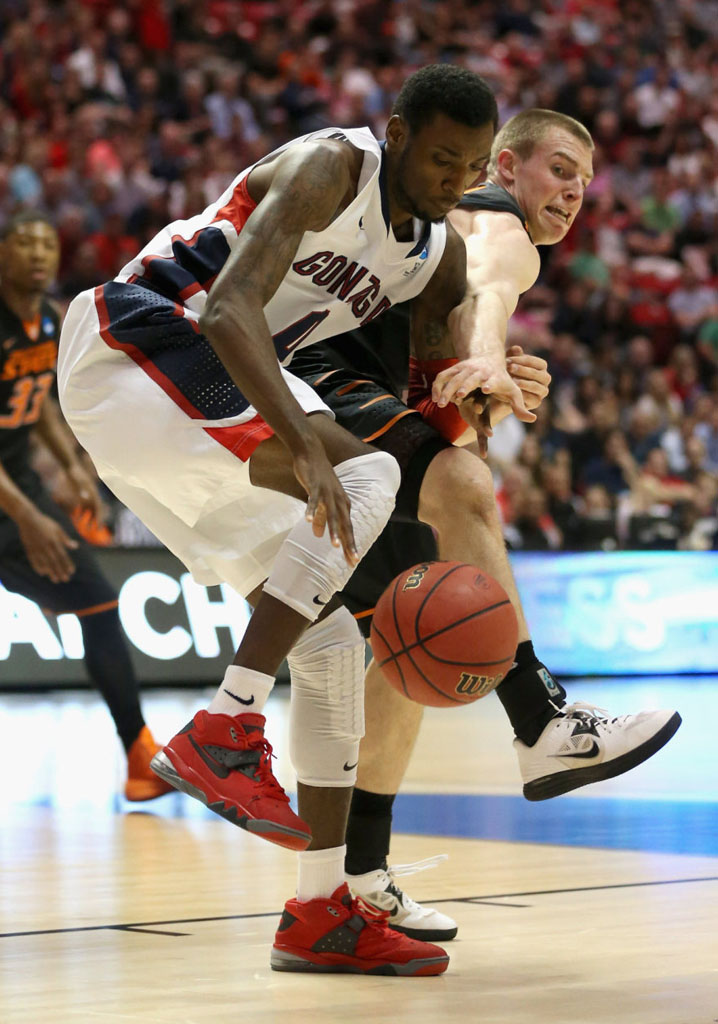 Gerard Coleman wearing Nike Air Force Max 2013 Fire Red