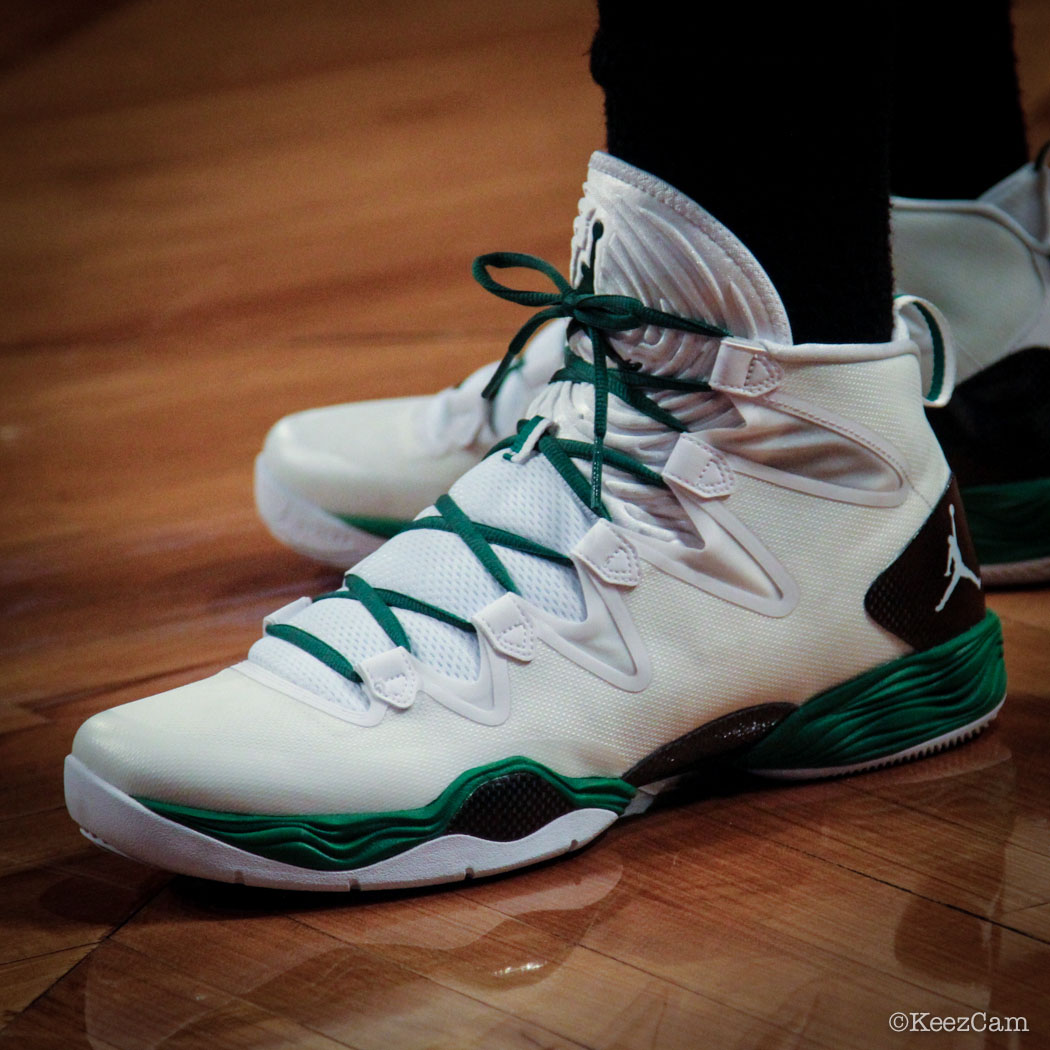 Jeff Green wearing Air Jordan XX8 28 SE Boston Celtics PE