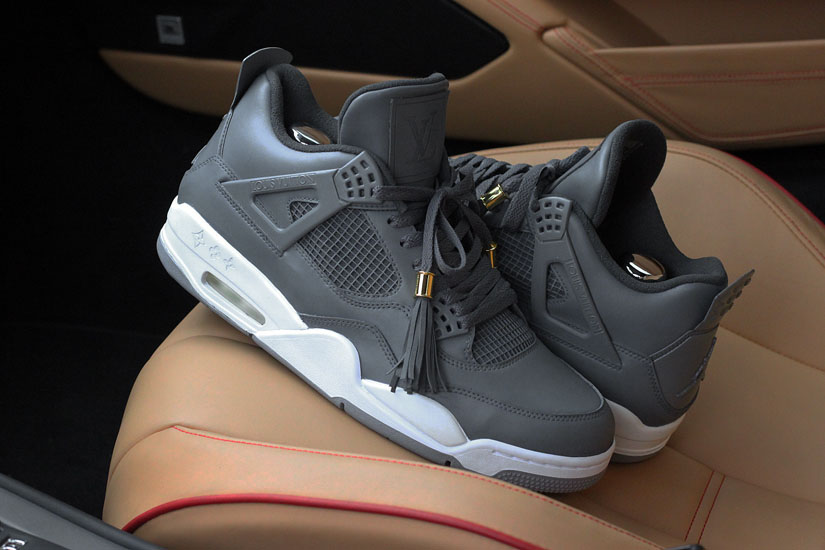 Kanye West&#39;s &#39;Anthracite&#39; Louis Vuitton Dons Inspire This Air Jordan 4 | Sole Collector