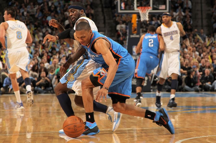 Russell Westbrook & Ty Lawson wearing the Nike Zoom Hyperfuse