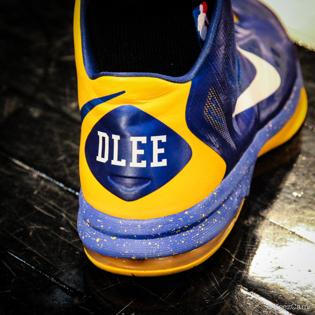 Sole Watch // Up Close At Barclays for Nets vs Warriors - David Lee wearing Nike Air Max Hyperaggressor PE