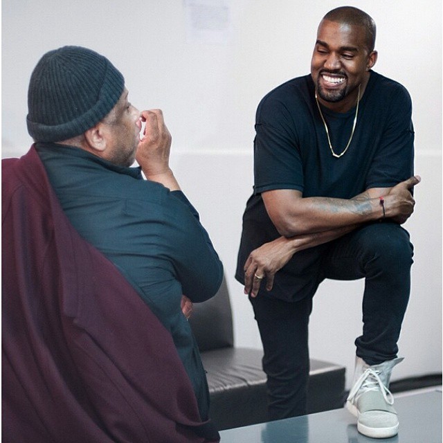 Kanye West wearing adidas Yeezy 750 Boost