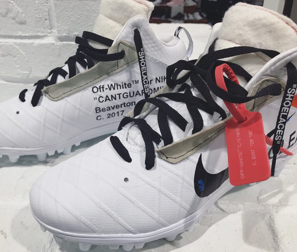 nike spikes off white