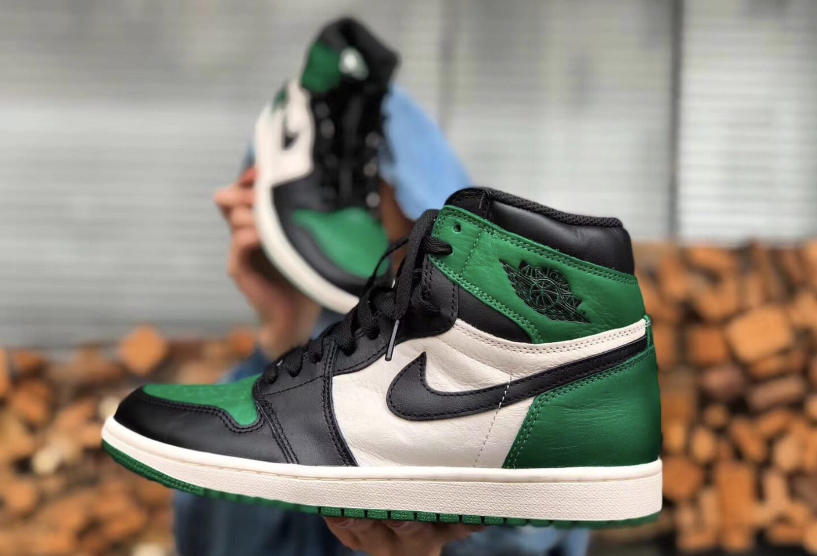 Nike air jordan 1 retro high og black/pine green outlet