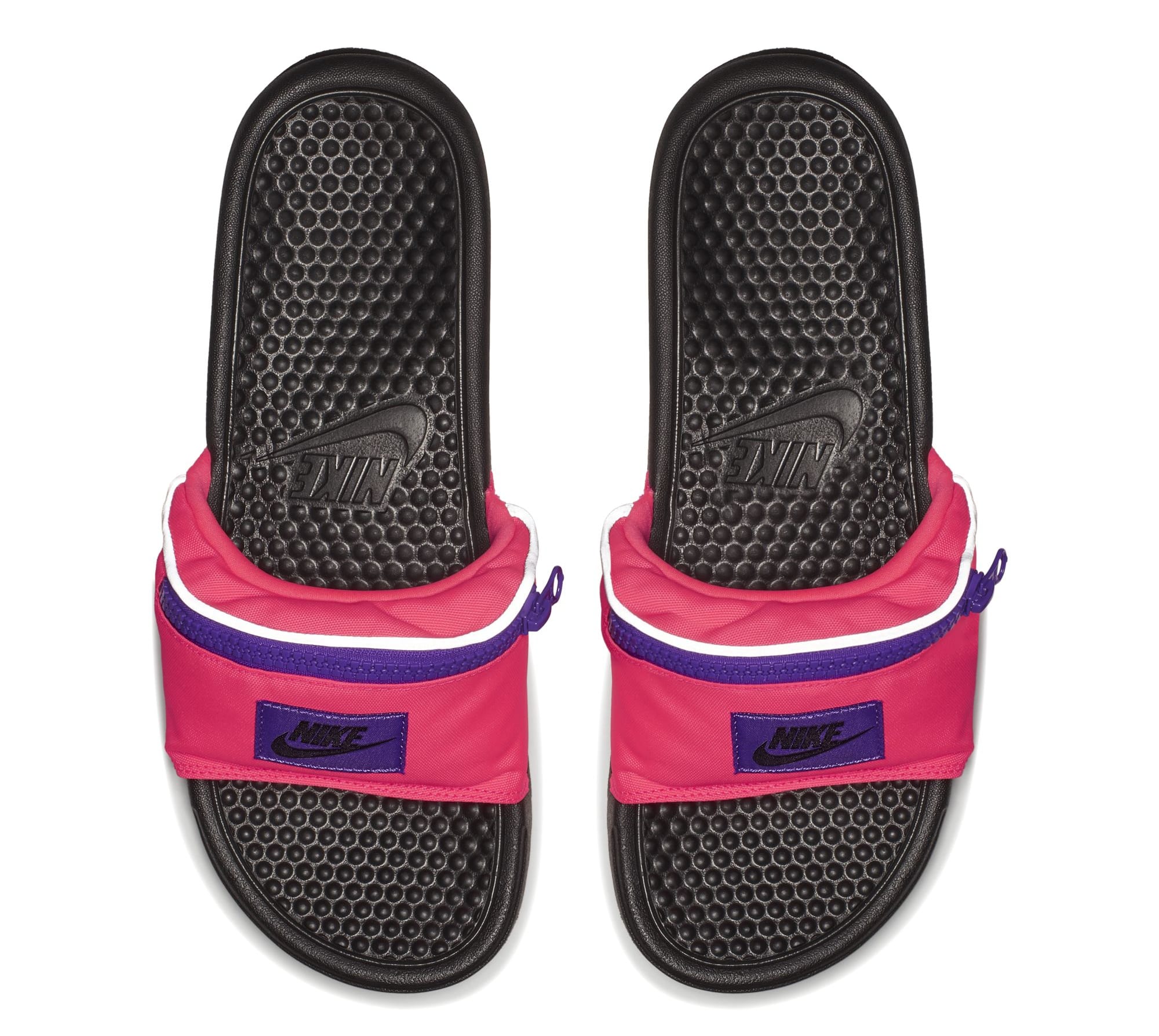 Nike Benassi JDI 'Fanny Pack' Black/Pink (Top)