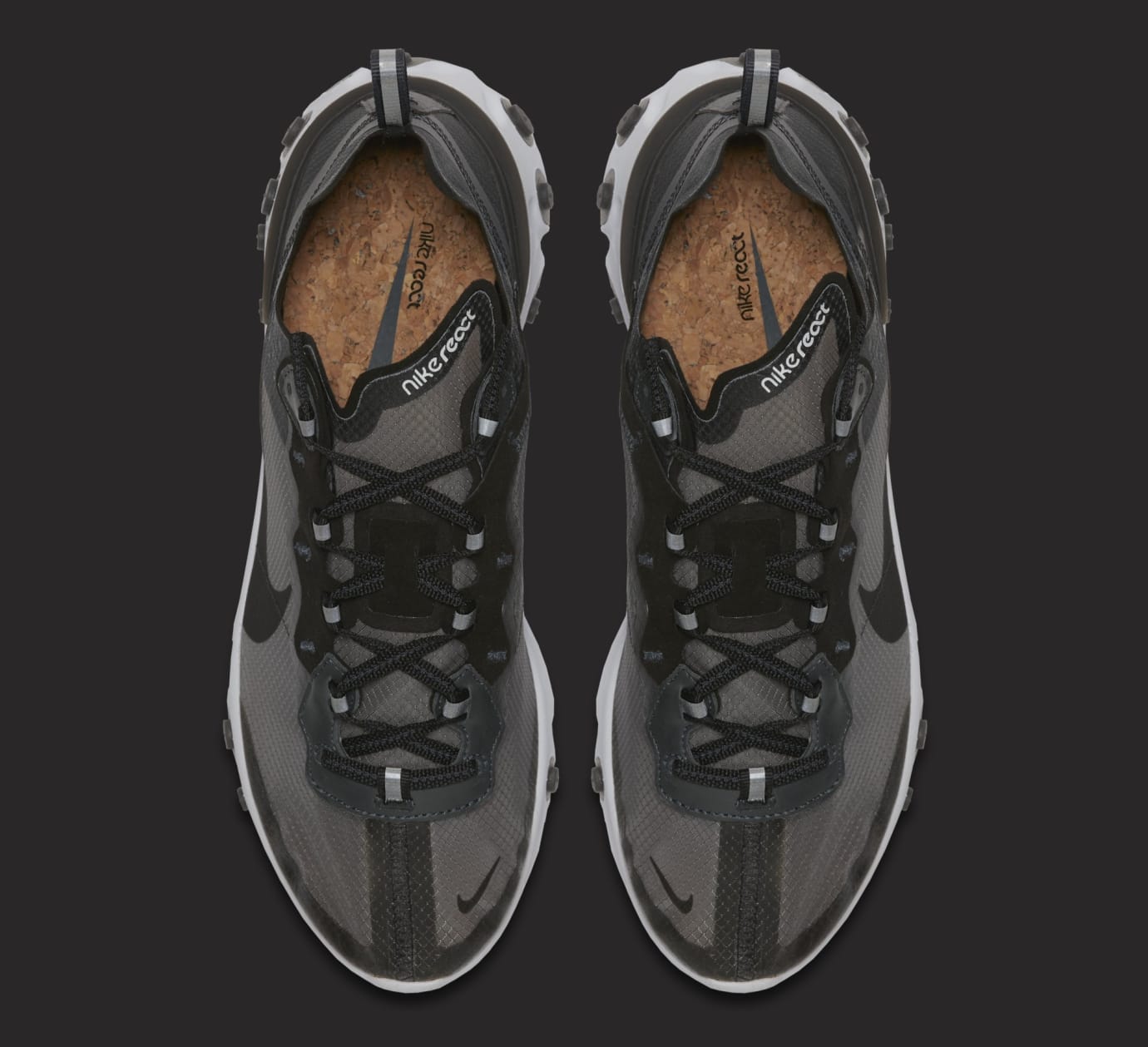 black nike react element 87