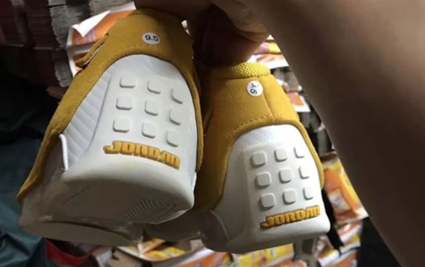 jordan 18 yellow on feet