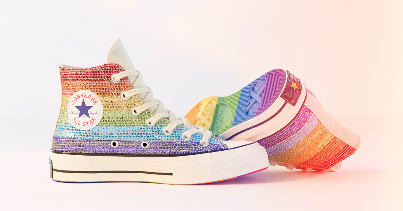 rainbow soled converse