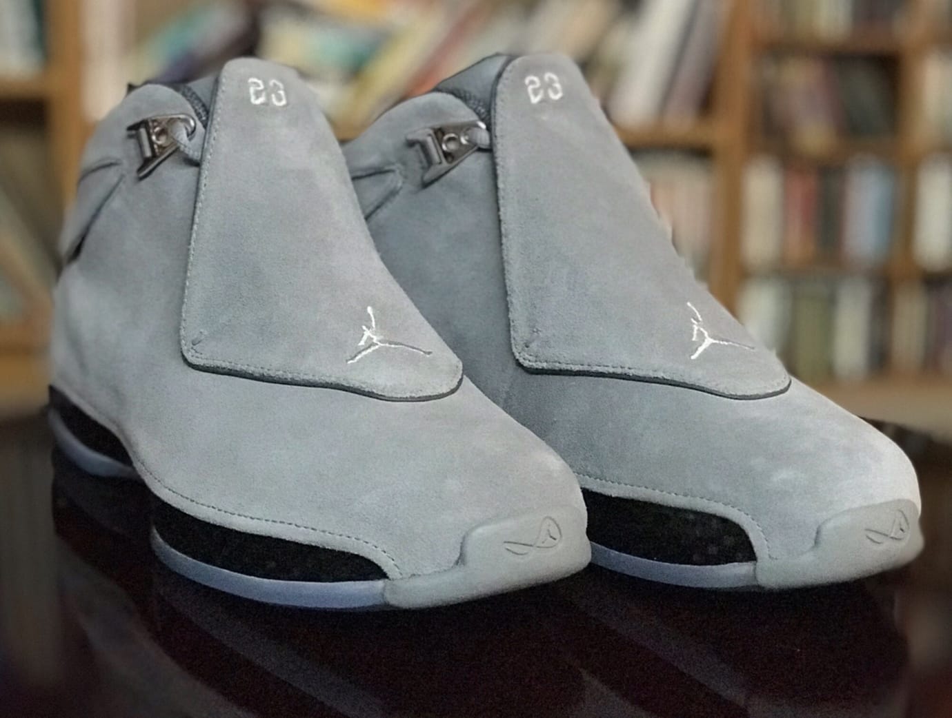 grey jordans with strap