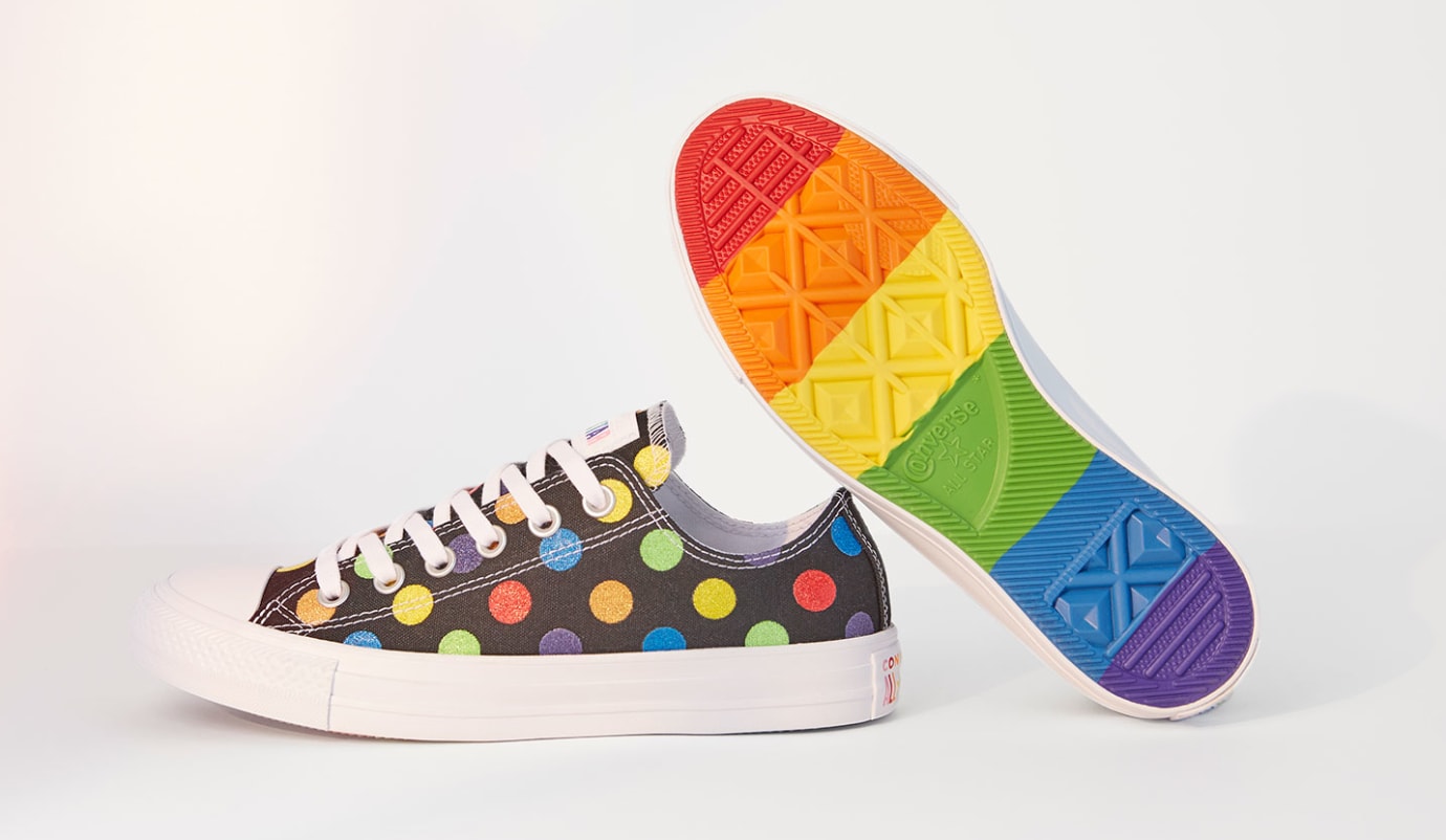 rainbow soled converse