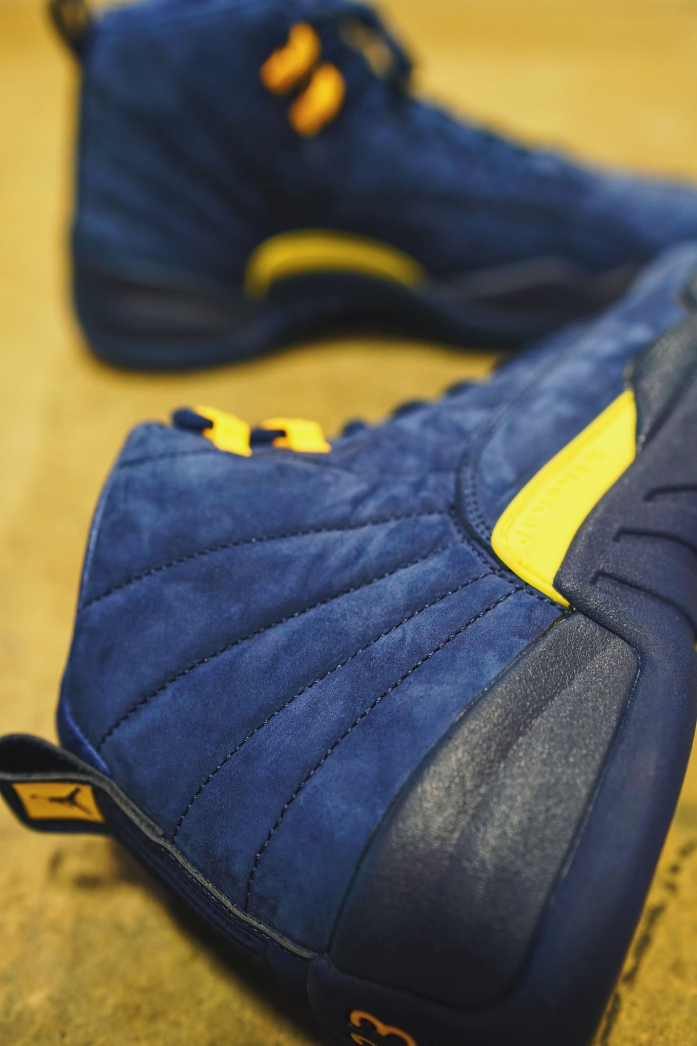 Michigan Air Jordan 12 College Navy Amarillo Bq3180 407 Release Date Sole Collector