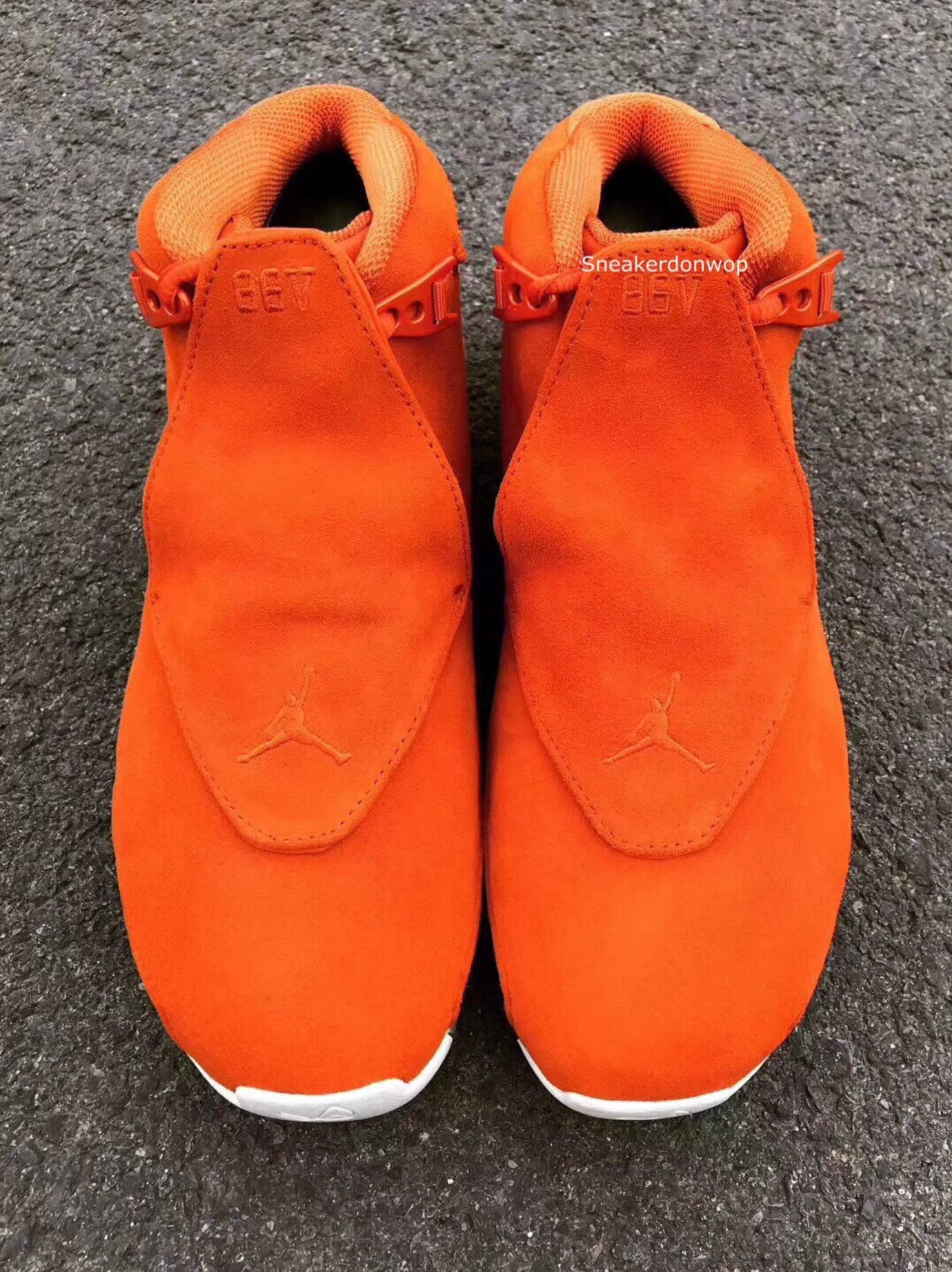 jordan 18 orange on feet