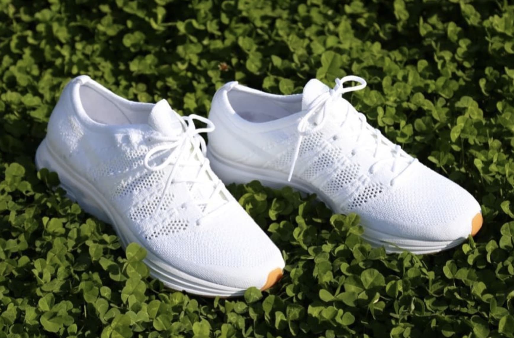 mens white flyknit trainers