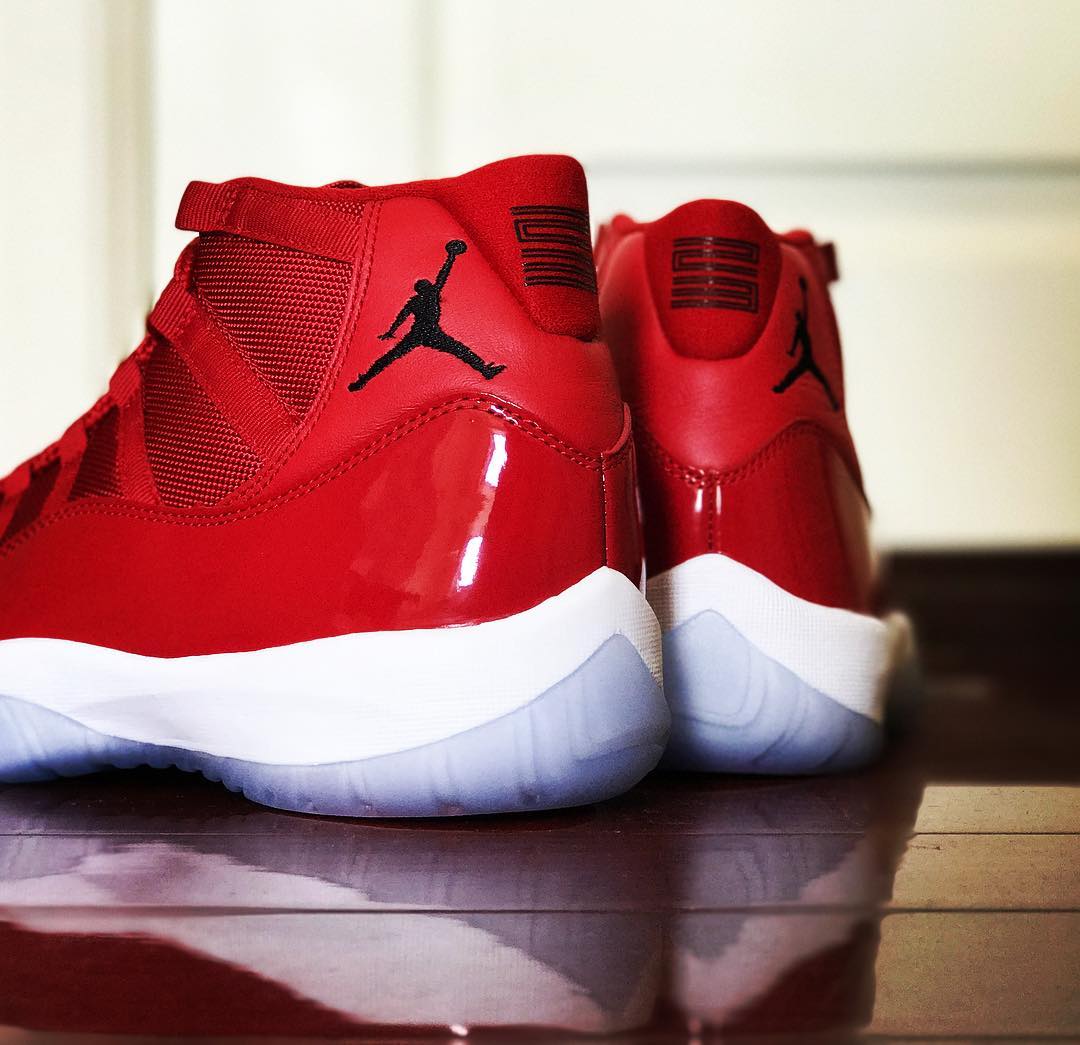 jordan 11 retro black gym red sail