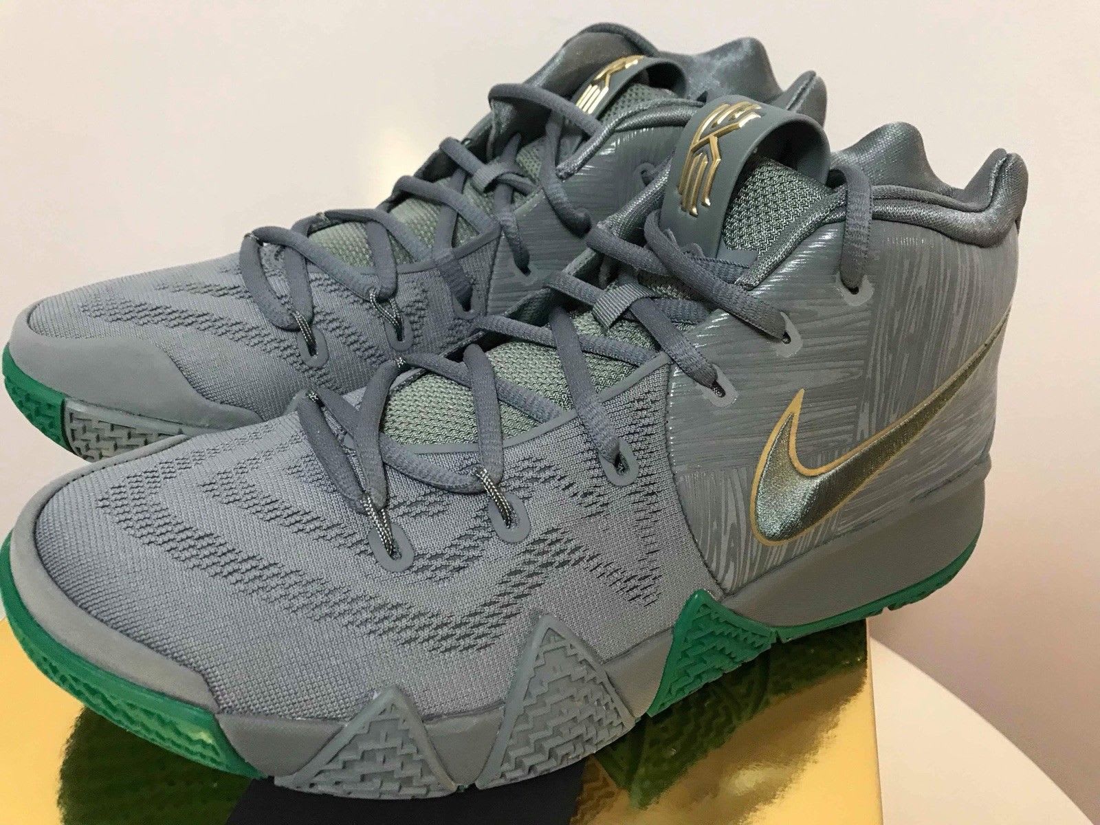 kyrie 4 grey green