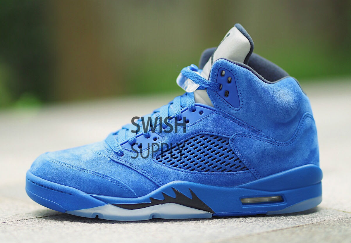 red and blue suede 5s