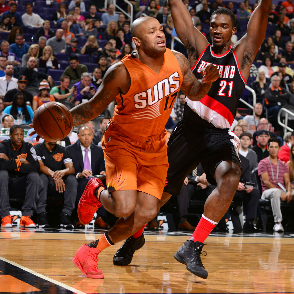 P.J. Tucker Solar Red Nike Air Yeezy 2 | Sole Collector