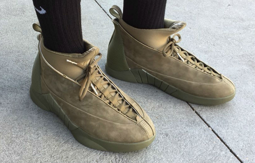 Air Jordan 15 PSNY Olive Suede