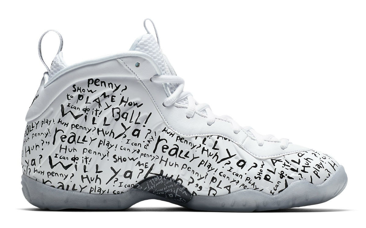 penny foamposite black and white