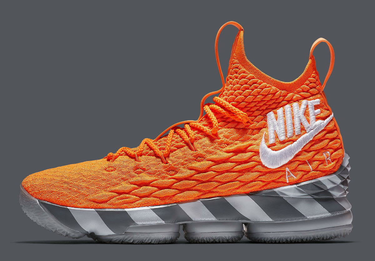 orange lebron basketball shoes