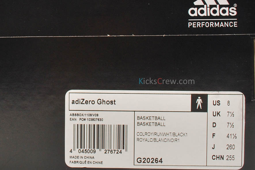adidas adiZero Ghost Collegiate Royal Running White Black G20264 