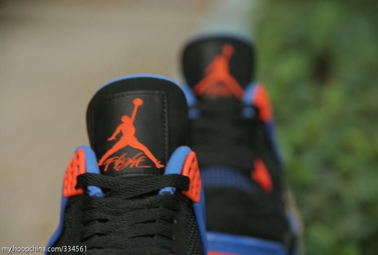 Air Jordan 4 IV Cavs Knicks Shoes Black Orange Blaze Old Royal 308497-027 (30)
