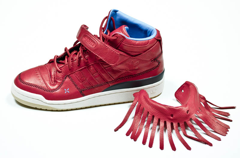 LDRS x adidas Originals Forum Mid Moccasin Red