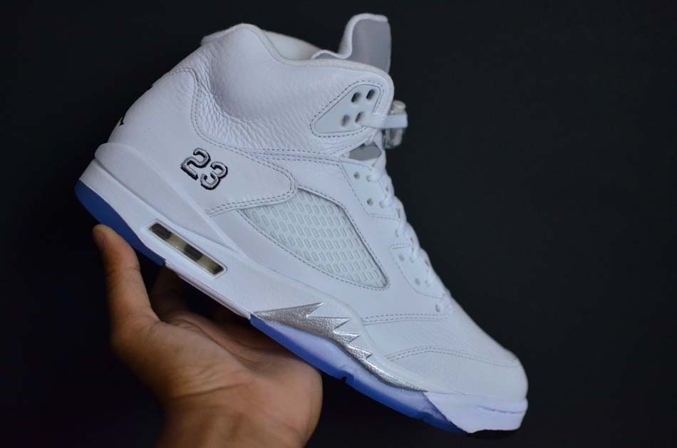 jordan 5 retro metallic white