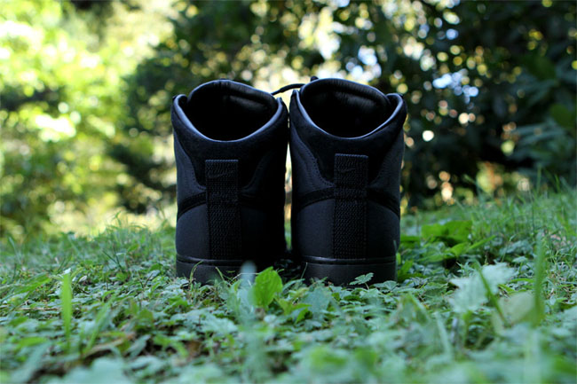 Nike Air Force 1 sneaker boots in triple black - BLACK