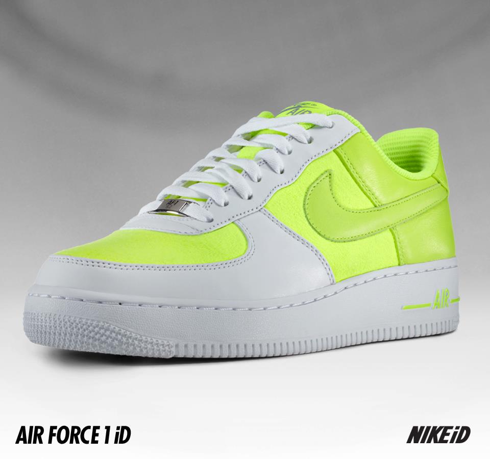 Nike Air Force 1 iD Tennis Ball Options March 2012 Complex