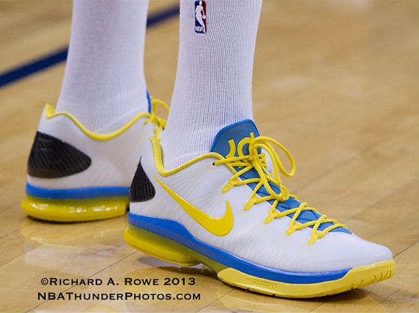 Nike KD V Elite White Blue Yellow (2)