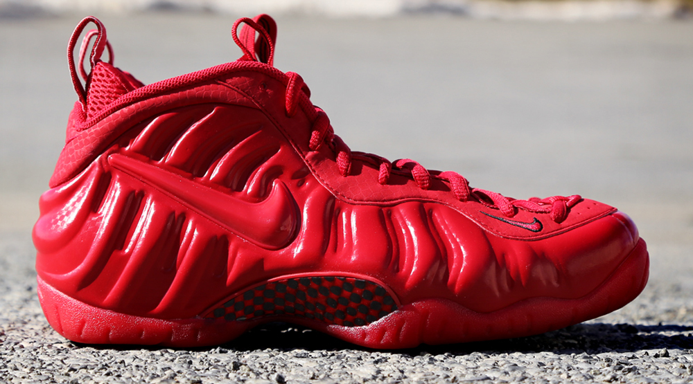 nike foamposite all red