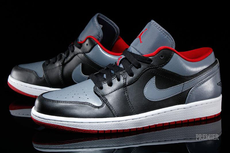 Black red hotsell and grey jordans