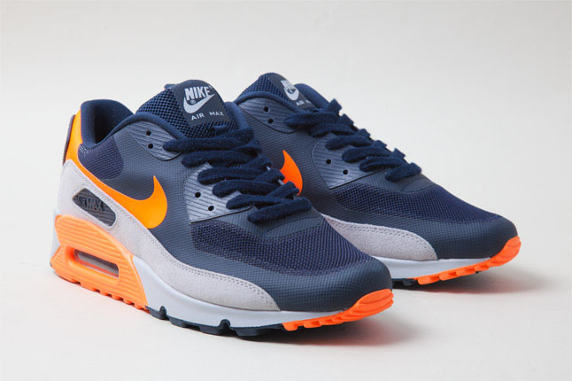 Navy blue and orange air max on sale