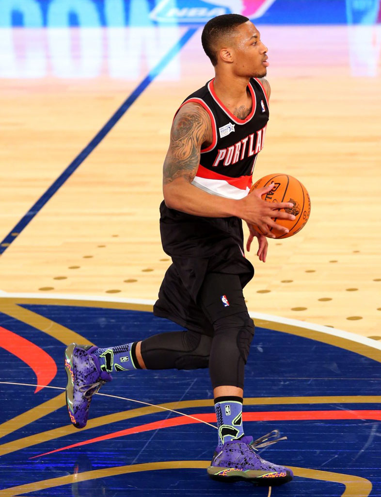 Damian Lillard wearing adidas Crazy 1 All-Star