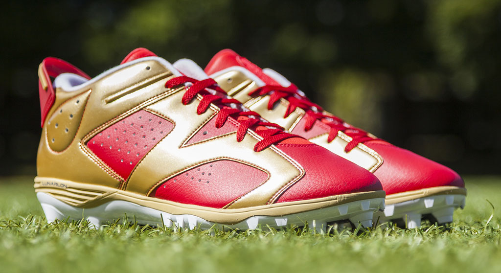 Michael Crabtree's Air Jordan VI 6 49ers PE Cleats (1)