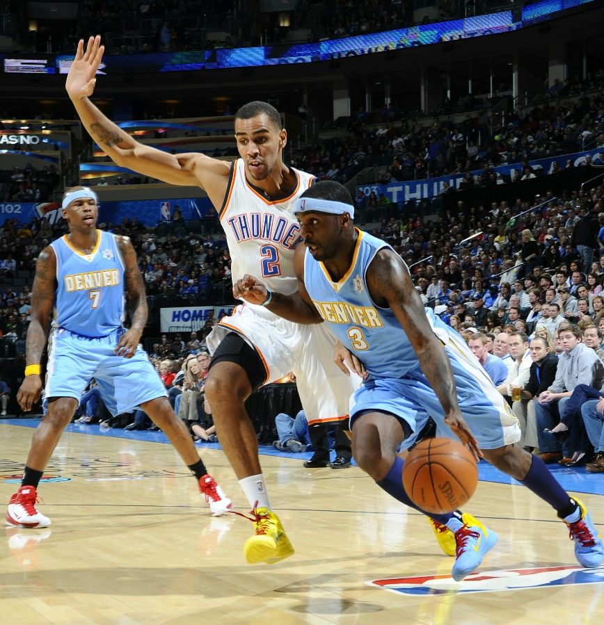 Thabo Sefolosha and Ty Lawson wearing the Nike Zoom Hyperfuse