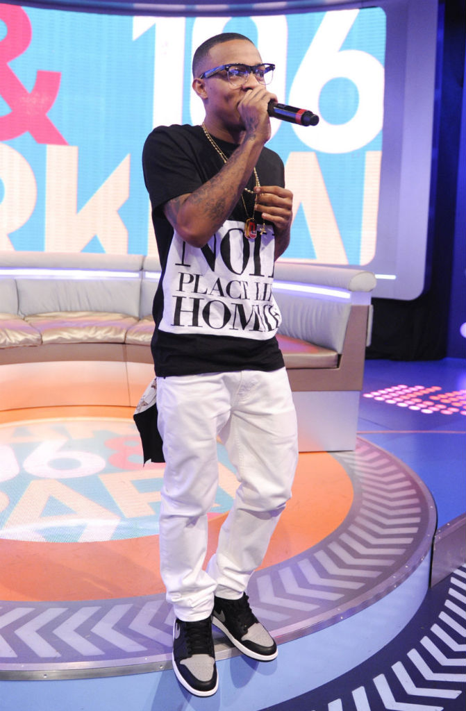 Bow Wow Wearing Air Jordan I 1 Retro High OG Black/Grey (3)