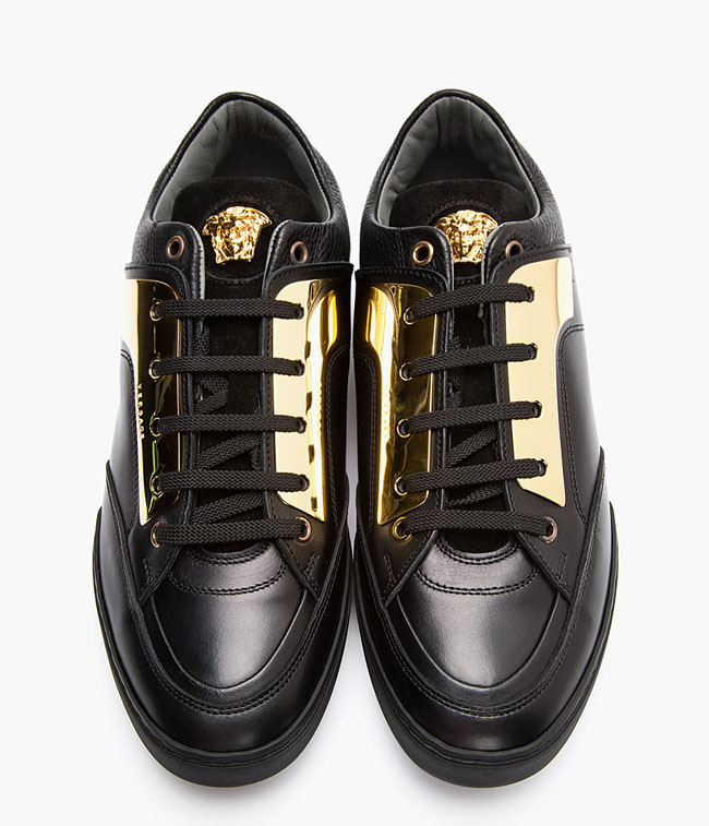 black and gold versace sneakers