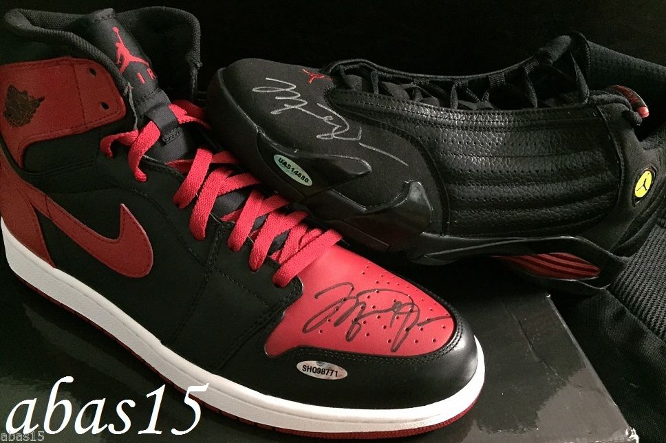 michael jordan shoes signed