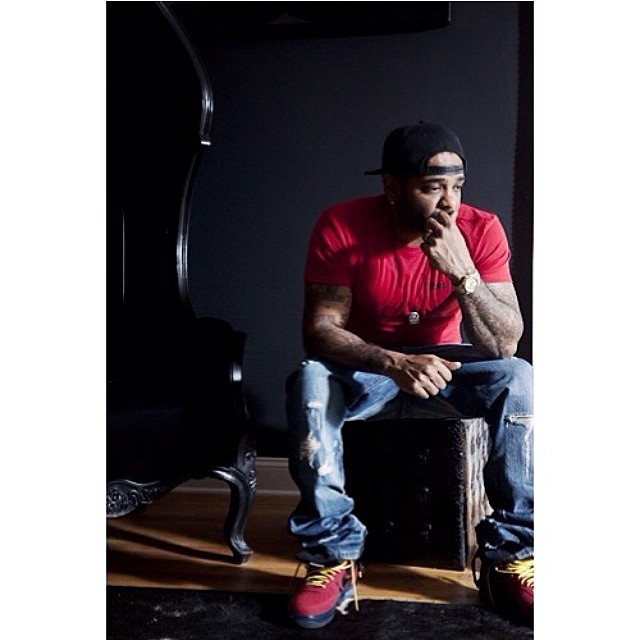 Jim Jones wearing Nike Air Force 1 Hi Bakin